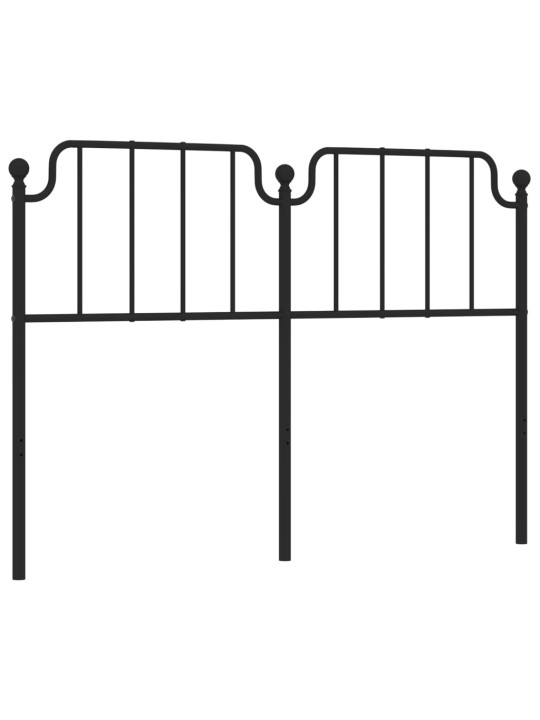 Gultas galvgalis, metāls, melns, 140 cm