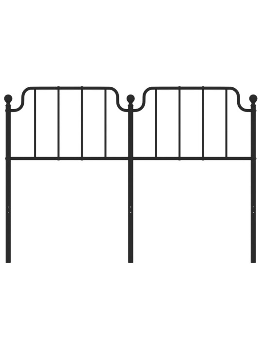 Gultas galvgalis, metāls, melns, 140 cm