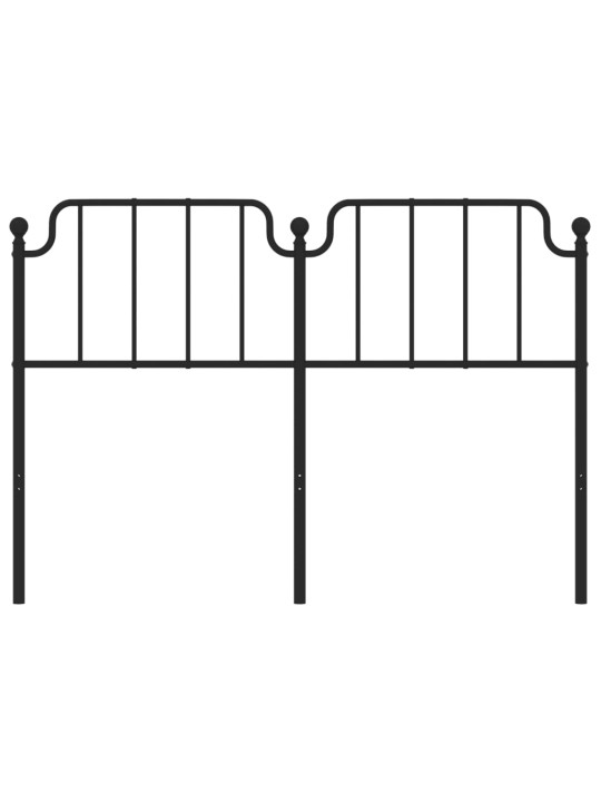 Gultas galvgalis, metāls, melns, 150 cm
