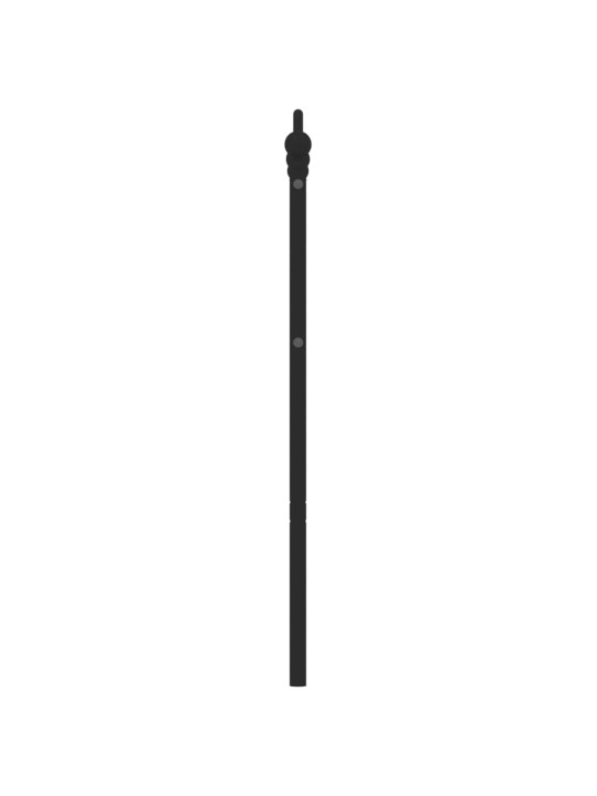 Gultas galvgalis, metāls, melns, 150 cm