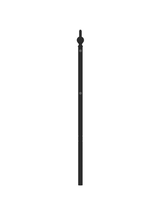 Gultas galvgalis, metāls, melns, 200 cm