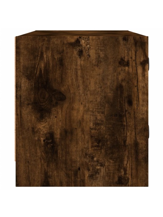 Tv skapītis ar stikla durvīm, koka krāsa, 102x37x42 cm