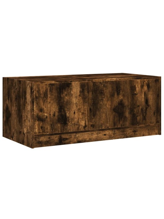Kafijas galdiņš ar stikla durvīm, koka krāsa, 102x50x42 cm