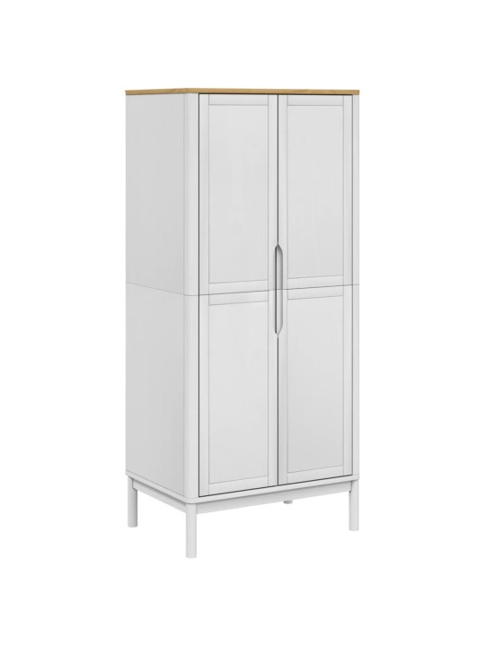 Skapis floro, balts, 77x53x171 cm, priedes masīvkoks