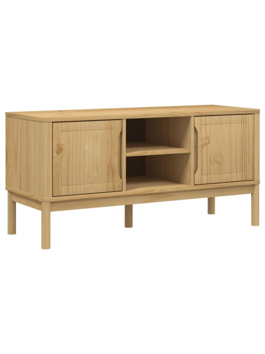 Televizora skapis floro, brūns 114x43x55 cm, priedes masīvkoks