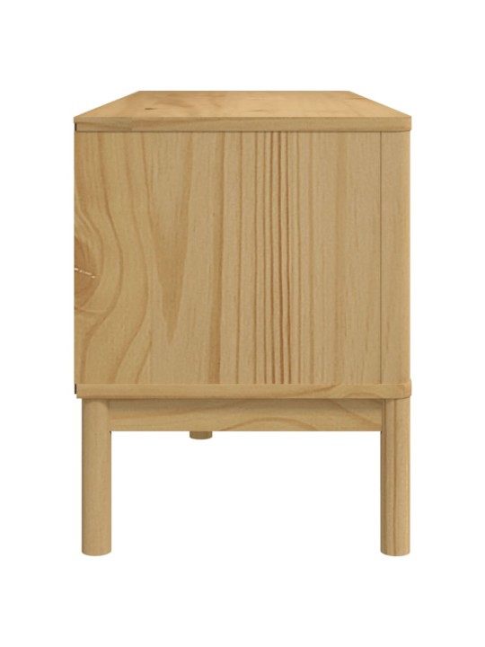 Televizora skapis floro, brūns 114x43x55 cm, priedes masīvkoks