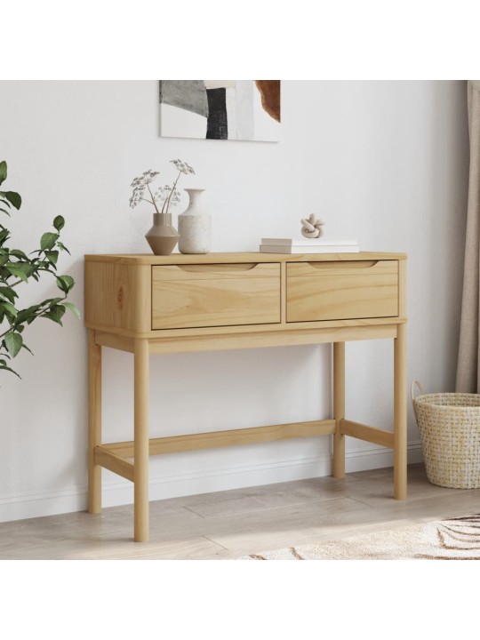 Konsoles galdiņš floro, brūns, 89,5x36,5x73 cm, priedes koks