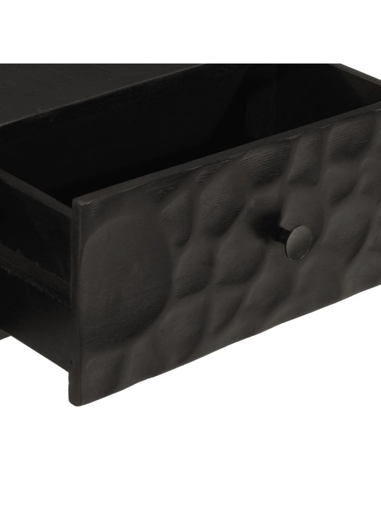 Konsoles galdiņš, melns, 90x30x76 cm, mango koks, dzelzs