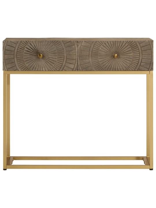 Konsoles galdiņš, 90x30x76 cm, mango koks, dzelzs