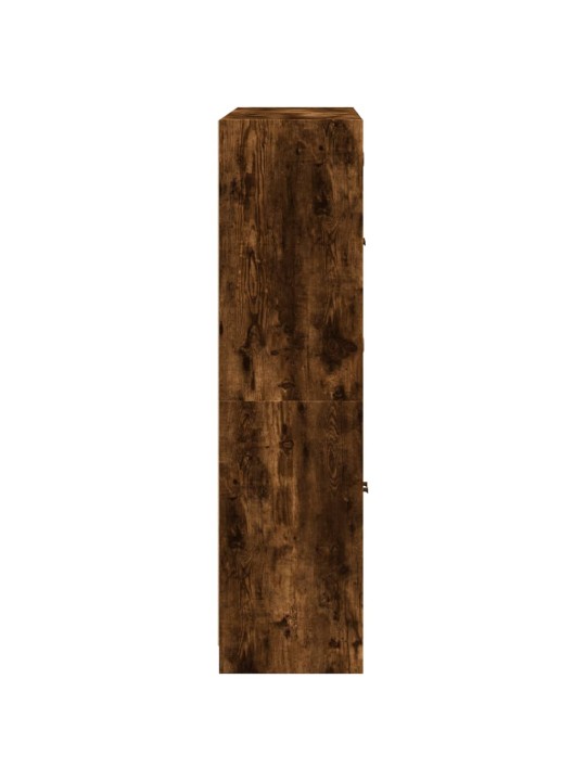 Grāmatu plaukts ar durvīm, ozola krāsa, 136x37x142 cm, koks