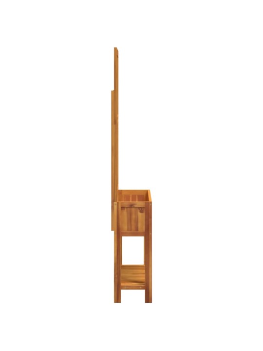 Dārza puķu kaste ar špaleru un plaukts 100x32x185 cm akācija