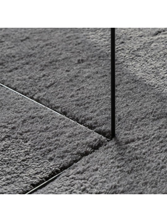 Paklājs huarte, īsa spalva, mīksts, mazgājams, antracītpelēks