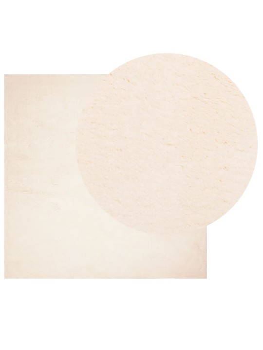 Paklājs huarte, īsa spalva, mīksts, mazgājams, bēšs, 240x240 cm