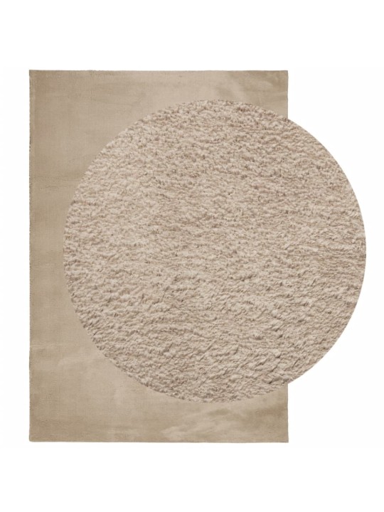 Paklājs huarte, īsa spalva, mazgājams, smilškrāsa, 140x200 cm