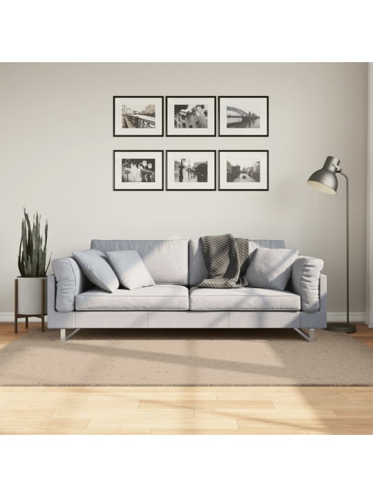 Paklājs huarte, īsa spalva, mazgājams, smilškrāsa, 140x200 cm