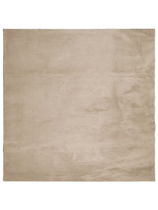 Paklājs huarte, īsa spalva, mazgājams, smilškrāsa, 160x160 cm