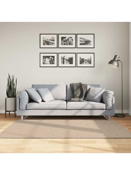 Paklājs huarte, īsa spalva, mazgājams, smilškrāsa, 160x160 cm