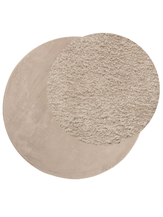 Paklājs huarte, īsa spalva, mīksts, mazgājams, smilšu, ø 100 cm
