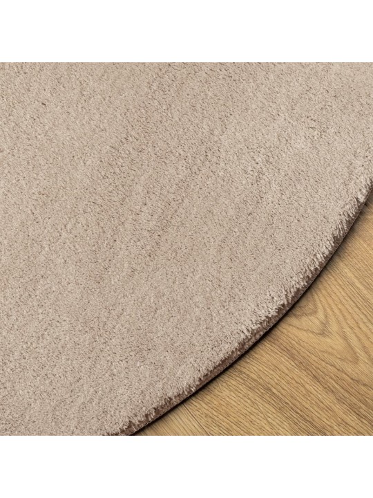 Paklājs huarte, īsa spalva, mīksts, mazgājams, smilšu, ø 100 cm