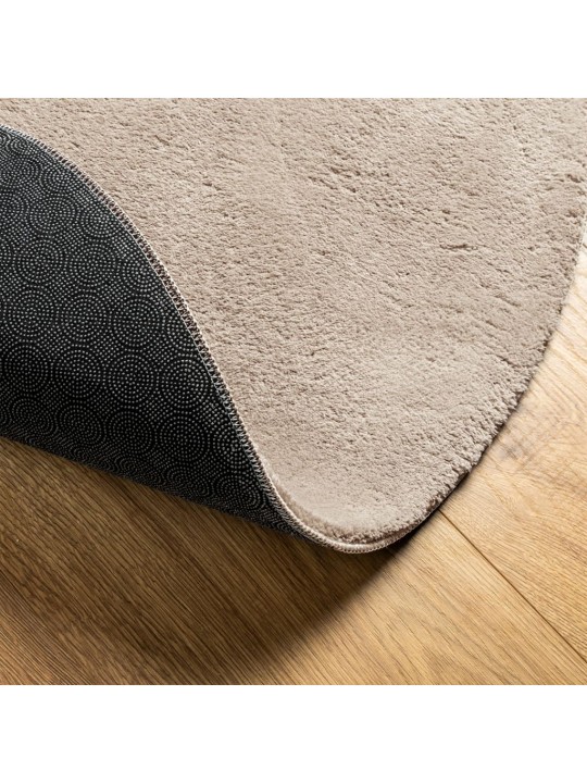 Paklājs huarte, īsa spalva, mīksts, mazgājams, smilšu, ø 100 cm