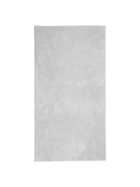 Paklājs huarte, īsa spalva, mīksts, mazgājams, pelēks 80x150 cm