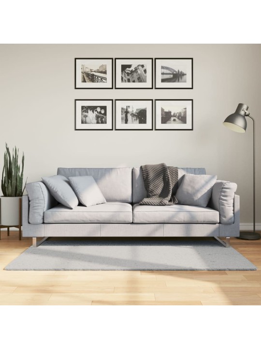 Paklājs huarte, īsa spalva, mīksts, mazgājams, pelēks 80x150 cm