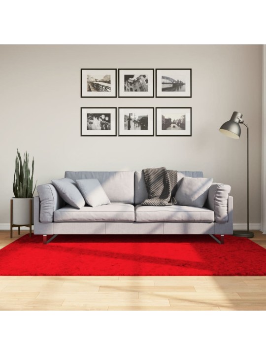 Paklājs huarte, īsa spalva, mīksts, mazgājams sarkans 140x200cm