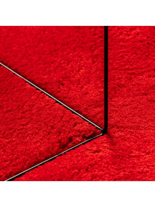 Paklājs huarte, īsa spalva, mīksts, mazgājams sarkans 240x240cm