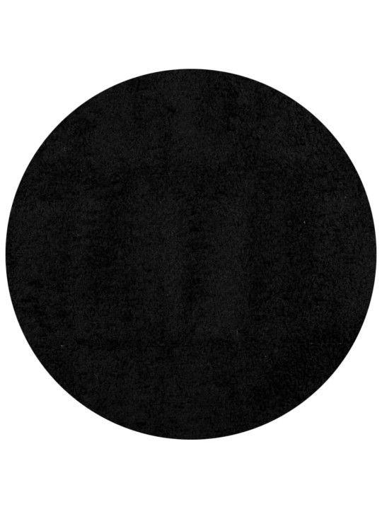 Paklājs pamplona, ø 120 cm, shaggy, moderns, melns
