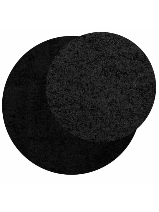 Paklājs pamplona, ø 120 cm, shaggy, moderns, melns
