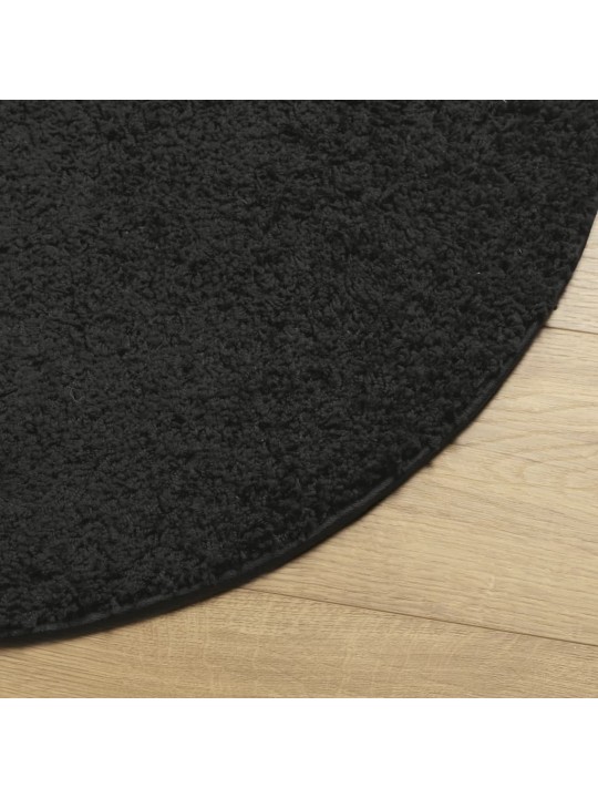 Paklājs pamplona, ø 120 cm, shaggy, moderns, melns