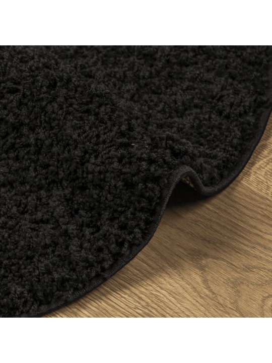Paklājs pamplona, ø 120 cm, shaggy, moderns, melns