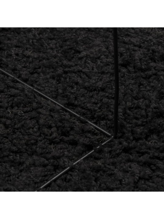 Paklājs pamplona, ø 120 cm, shaggy, moderns, melns