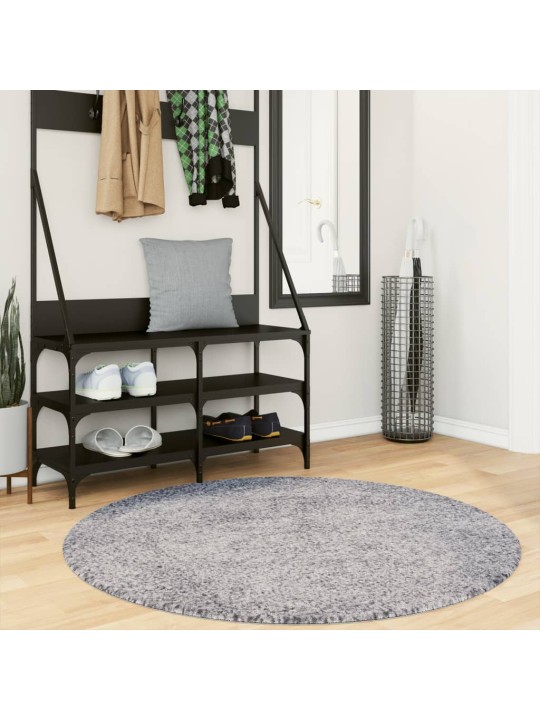 Paklājs pamplona, ø 120 cm, shaggy, moderns, zils