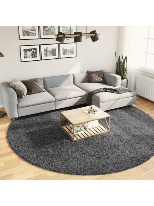 Paklājs oviedo, īsa spalva, antracītpelēks, ø 280 cm