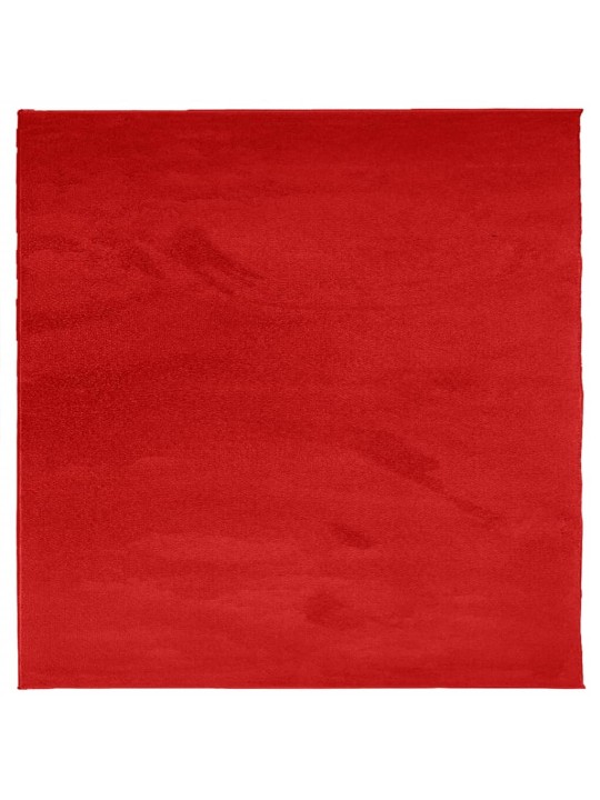Paklājs OVIEDO, īsa spalva, sarkans, 240x240 cm