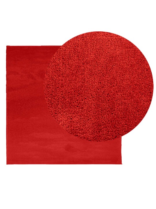 Paklājs OVIEDO, īsa spalva, sarkans, 240x240 cm