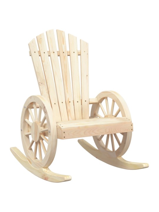 Dārza adirondack stila šūpuļkrēsli, 2 gab., egles masīvkoks