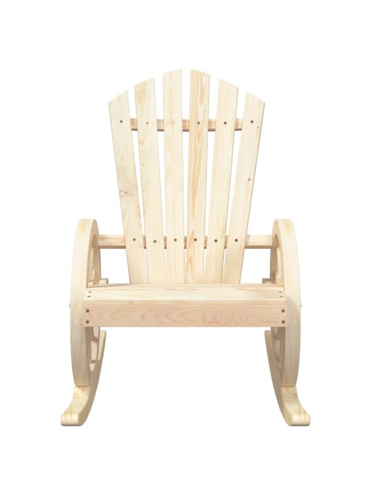 Dārza adirondack stila šūpuļkrēsli, 2 gab., egles masīvkoks