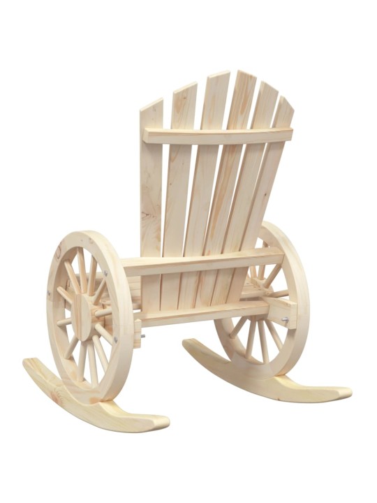 Dārza adirondack stila šūpuļkrēsli, 2 gab., egles masīvkoks