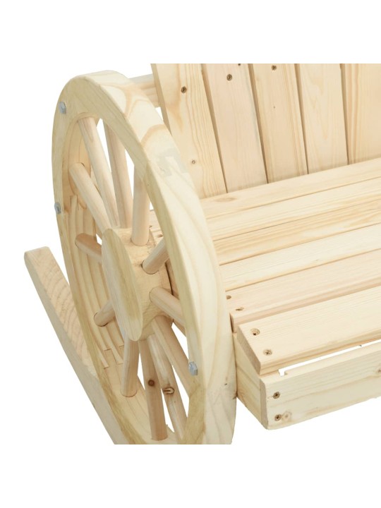 Dārza adirondack stila šūpuļkrēsli, 2 gab., egles masīvkoks