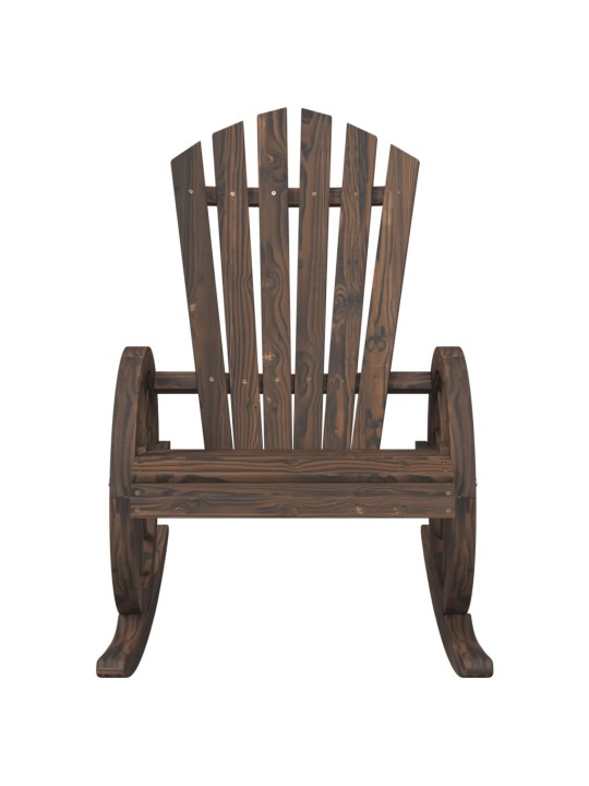 Dārza adirondack stila šūpuļkrēsli, 2 gab., egles masīvkoks