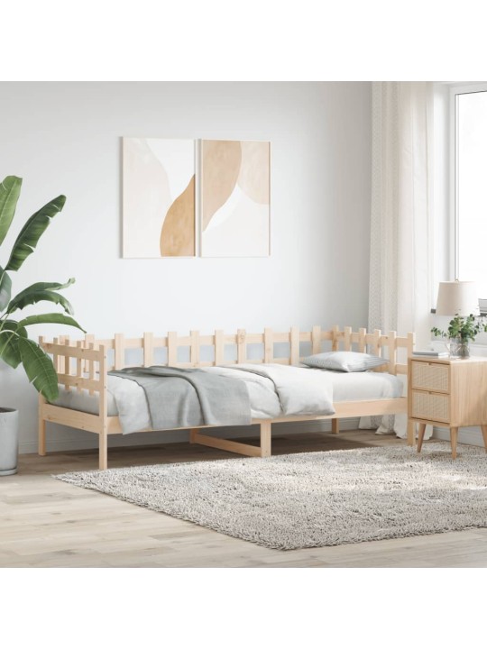 Gulta bez matrača, 90x200 cm, priedes masīvkoks
