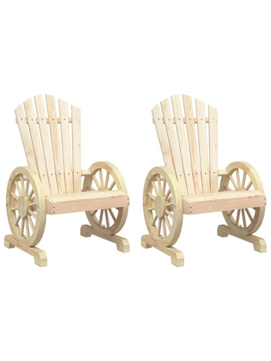 Dārza adirondack stila krēsli, 2 gab., egles masīvkoks