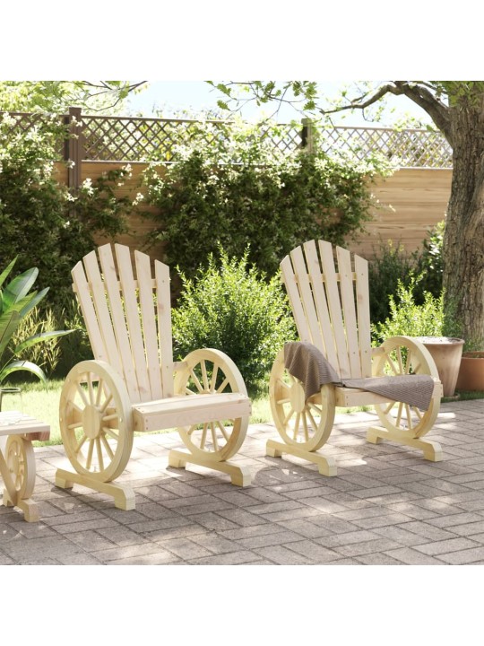 Dārza adirondack stila krēsli, 2 gab., egles masīvkoks
