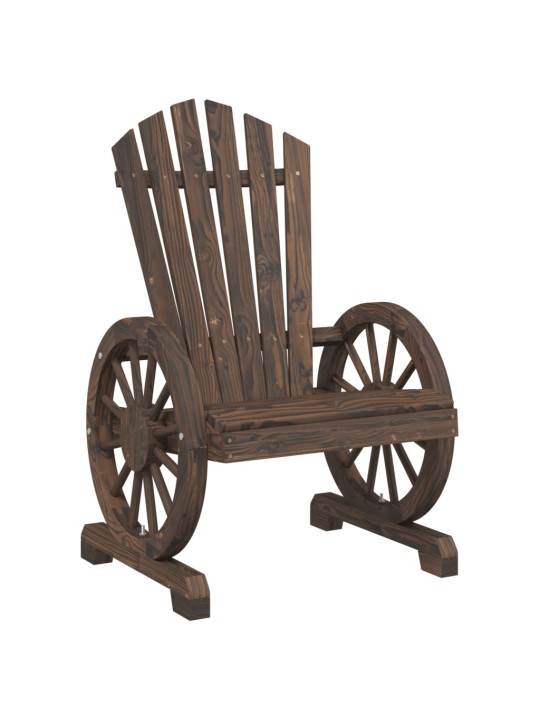 Dārza adirondack stila krēsli, 2 gab., egles masīvkoks