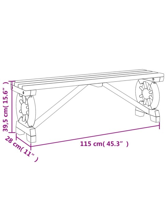 Dārza sols, 115 cm, egles masīvkoks