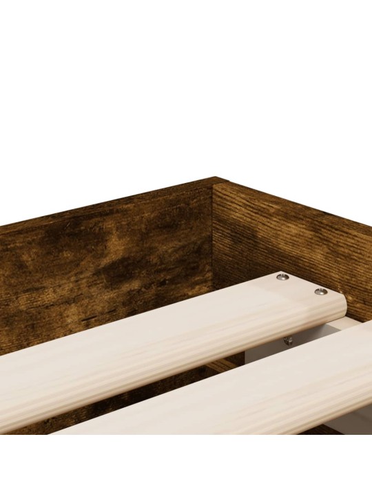 Gultas rāmis ar atvilktnēm, ozola, 90x200 cm, inženierijas koks