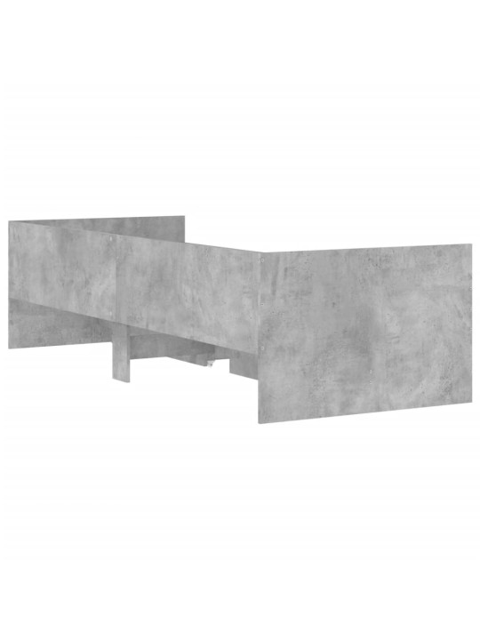 Gultas rāmis ar atvilktnēm, betona pelēks, 100x200 cm