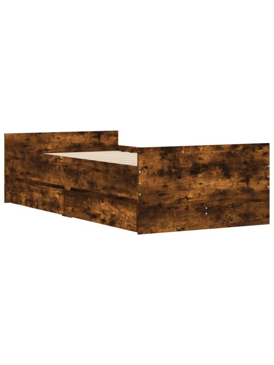 Gultas rāmis ar atvilktnēm, ozolkoka krāsā, 100x200 cm